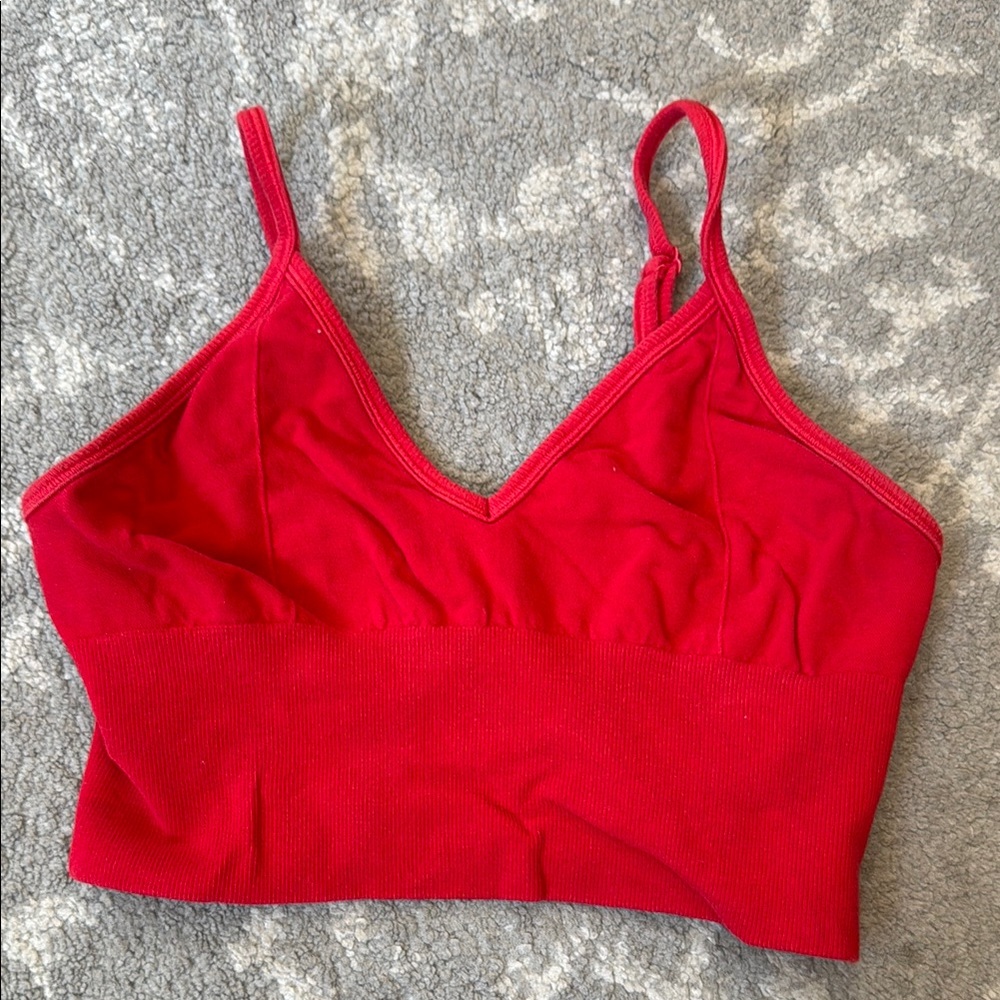 Alo Yoga Red Delight Sports Bra